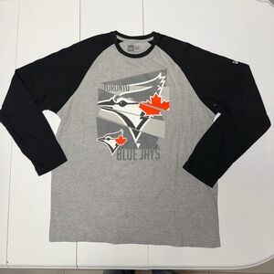 New Era Toronto Blue Jays Long Sleeve Shirt - Black and Gray